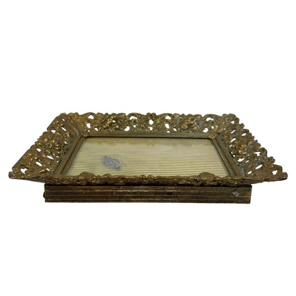 ANTIQUE 19th Century French Gold Plated Picture Frame Ornate Rococo Decor FLAW - Picture 10 of 13